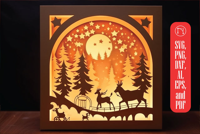 Christmas Decorations DIY Lightbox SVG MD JOYNAL ABDIN 