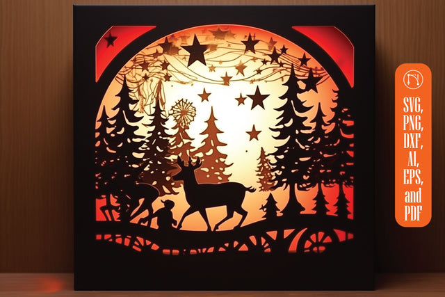 Christmas Decorations DIY Lightbox SVG MD JOYNAL ABDIN 