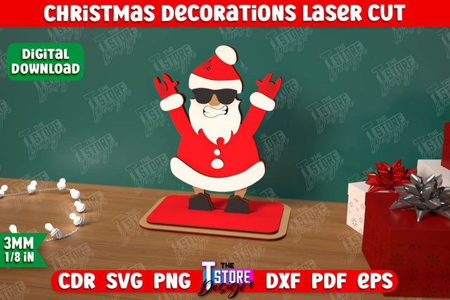 Christmas Decorations | Gift Idea | Decorative Figurine | Table Statuette | CNC File SVG The T Store Design 