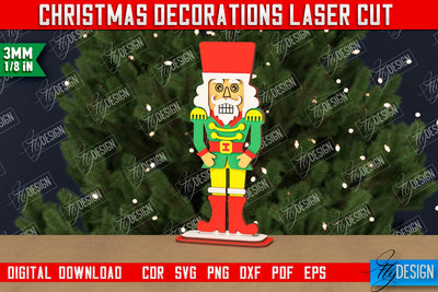 Christmas Decorations | Gift Idea | Decorative Figurine | Table Statuette Nutcracker | CNC File SVG Fly Design 