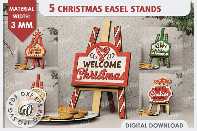 Christmas Decorations Laser Cut Bundle. Christmas Signs SVG SVG Evgenyia Guschina 