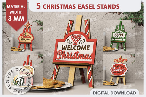 Christmas Decorations Laser Cut Bundle. Christmas Signs SVG SVG Evgenyia Guschina 