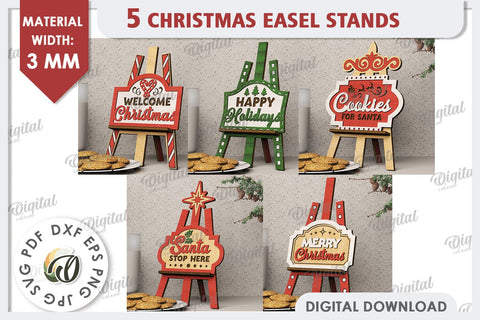 Christmas Decorations Laser Cut Bundle. Christmas Signs SVG SVG Evgenyia Guschina 