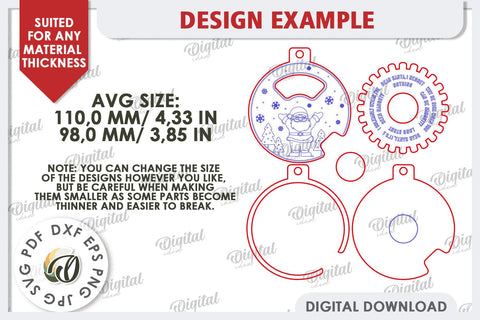 Christmas Decorations Laser Cut Bundle. Tree Ornaments SVG SVG Evgenyia Guschina 