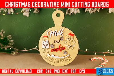 Christmas Decorative Cutting Board | Wall Decor | Mini Cutting Boards | CNC File SVG Fly Design 