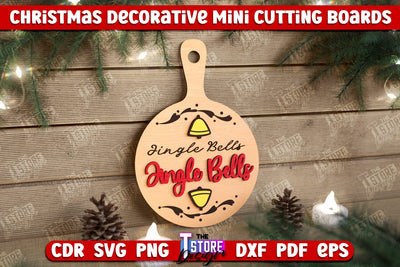 Christmas Decorative Cutting Board | Wall Decor | Mini Cutting Boards | New Year | CNC File SVG The T Store Design 