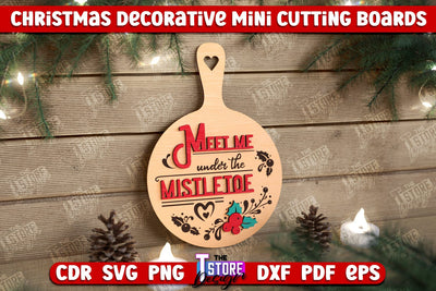 Christmas Decorative Cutting Board | Wall Decor | Mini Cutting Boards | New Year | CNC File SVG The T Store Design 