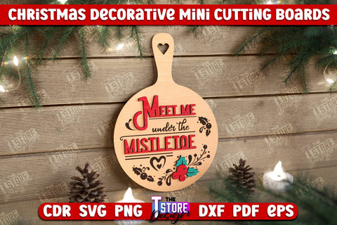 Christmas Decorative Cutting Boards Bundle | Wall Decor | Mini Cutting Boards | CNC Files SVG The T Store Design 