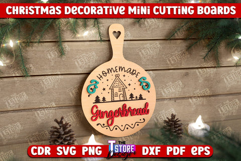 Christmas Decorative Cutting Boards Bundle | Wall Decor | Mini Cutting Boards | CNC Files SVG The T Store Design 