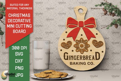 Christmas Decorative Mini Cutting Board SVG Evgenyia Guschina 