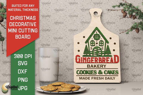 Christmas Decorative Mini Cutting Board SVG Evgenyia Guschina 