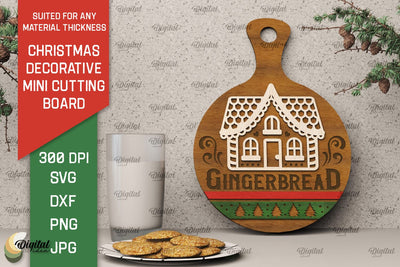 Christmas Decorative Mini Cutting Board SVG Evgenyia Guschina 
