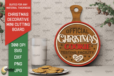 Christmas Decorative Mini Cutting Board SVG Evgenyia Guschina 
