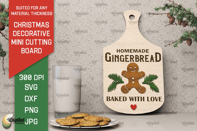 Christmas Decorative Mini Cutting Board SVG Evgenyia Guschina 