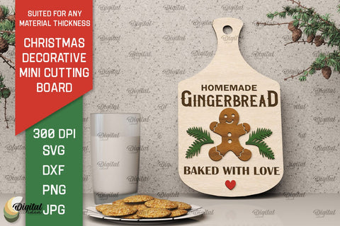Christmas Decorative Mini Cutting Board SVG Evgenyia Guschina 
