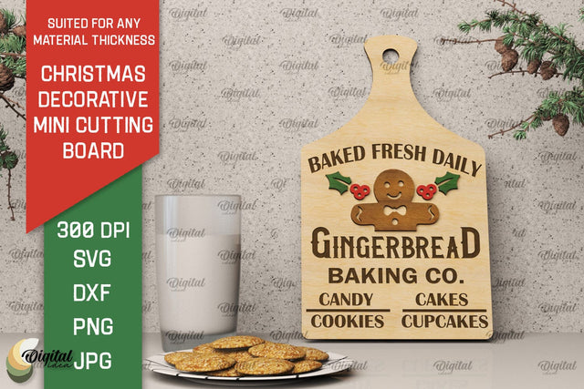 Christmas Decorative Mini Cutting Board SVG Evgenyia Guschina 