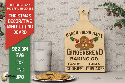 Christmas decorative mini cutting boards Laser Cut Bundle SVG Evgenyia Guschina 