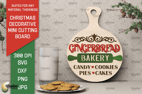 Christmas decorative mini cutting boards Laser Cut Bundle SVG Evgenyia Guschina 