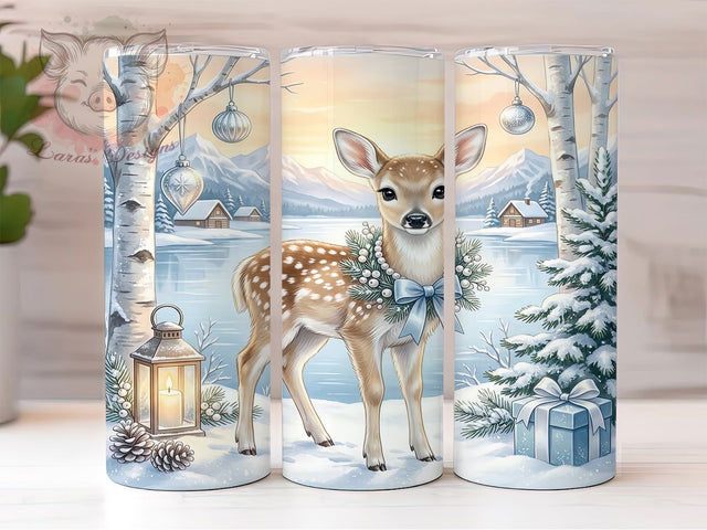 Christmas Deer 20oz Tumbler, Christmas Deer, Deer Tumbler, Christmas Deer PNG, Deer Tumbler Wrap, 20oz Tumbler Wrap, Christmas Tumbler, Deer Sublimation Sublimation Lara' s Designs 