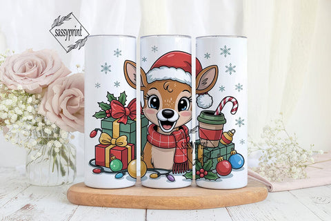 Christmas Deer 20oz Tumbler Design Sublimation sassyprint 