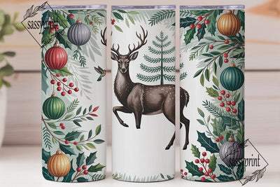 Christmas Deer 20oz Tumbler Design Sublimation sassyprint 