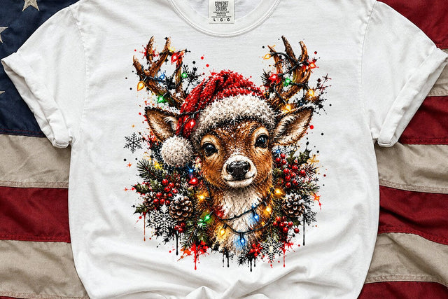 Christmas Deer Horns Sublimation PNG Art SVG DesignDestine 
