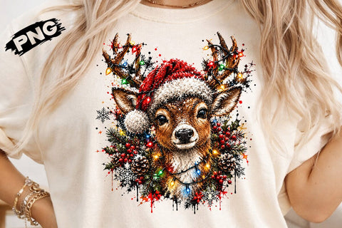 Christmas Deer Horns Sublimation PNG Art SVG DesignDestine 