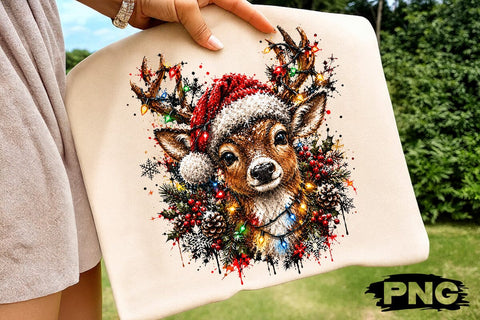 Christmas Deer Horns Sublimation PNG Art SVG DesignDestine 
