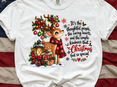 Christmas Deer Kindness Quote PNG SVG artprintfile 