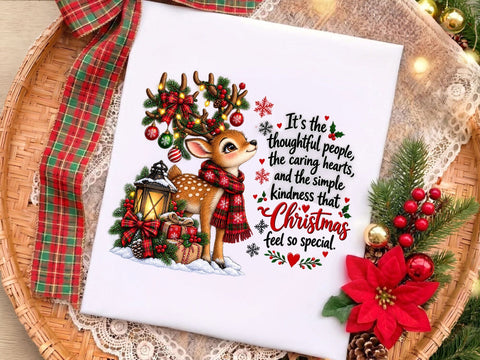 Christmas Deer Kindness Quote PNG SVG artprintfile 