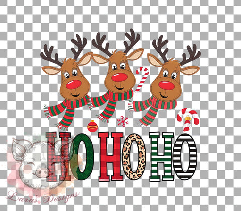 Christmas Deer, Reindeer PNG, Sublimation Design, Holiday Decor, Cute Reindeer, Digital Download, Merry Christmas, Ho Ho Ho Sublimation Lara' s Designs 