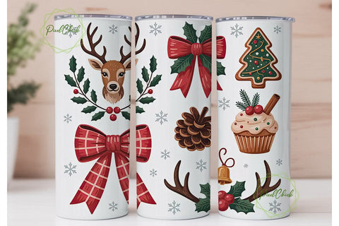Christmas Delight Tumbler Wrap Sublimation PixelChick 