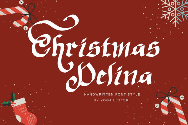 Christmas Delina Font Prasetya Letter 