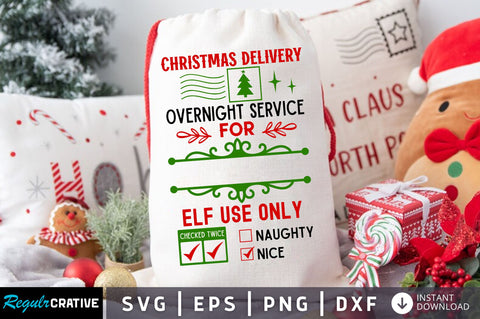 Christmas delivery overnight service svg design SVG Regulrcrative 