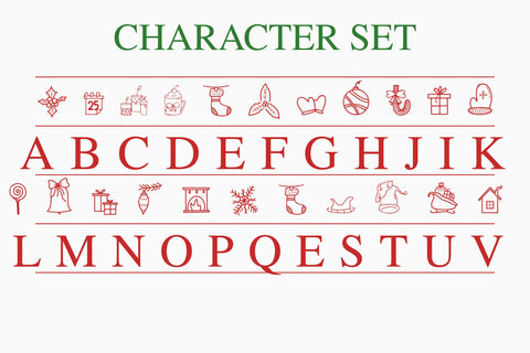 Christmas Dingbat Font Dm Letter Studio 