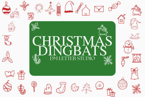 Christmas Dingbat Font Dm Letter Studio 