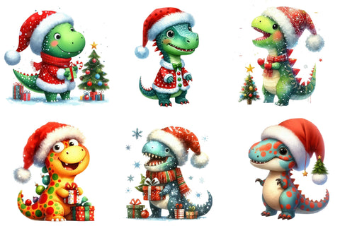 Christmas Dinosaur Sublimation Clipart Sublimation designartist 