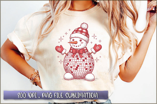 Christmas Disco Snowman Winter Sublimation Sublimation Shetara Begum 