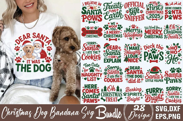 Christmas Dog Bandana Svg Bundle SVG Angelina750 