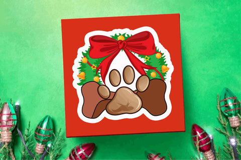 Christmas dog bone clipart Stickers Design Sublimation Regulrcrative 