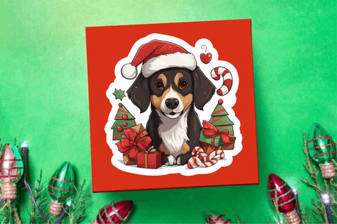 Christmas dog clipart Stickers Design Sublimation Regulrcrative 