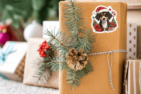 Christmas dog clipart Stickers Design Sublimation Regulrcrative 