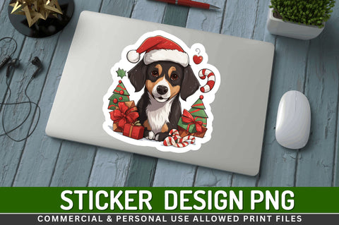 Christmas dog clipart Stickers Design Sublimation Regulrcrative 