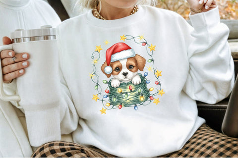 Christmas Dog PNG Clipart Sublimation designartist 