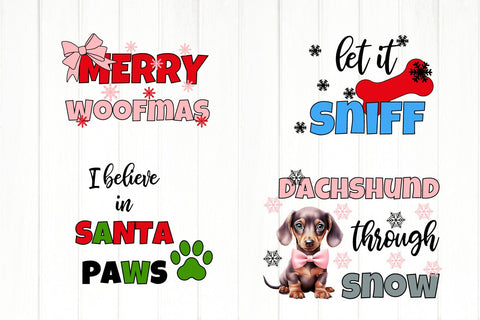 Christmas Dog Quote Bundle, Bandana Sublimation PNG Sublimation Olga Terlyanskaya 