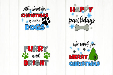 Christmas Dog Quote Bundle, Bandana Sublimation PNG Sublimation Olga Terlyanskaya 