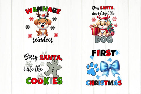 Christmas Dog Quote Bundle, Bandana Sublimation PNG Sublimation Olga Terlyanskaya 