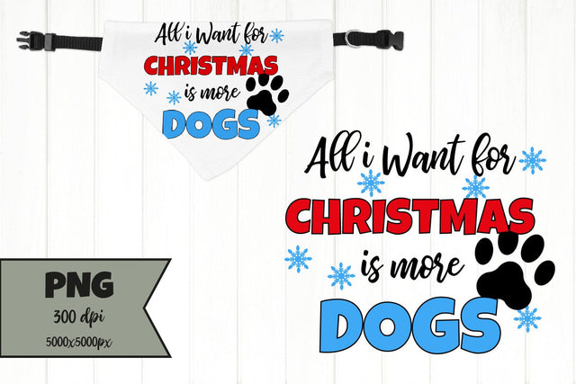 Christmas Dog Quote PNG. Bandana Sublimation Sublimation Olga Terlyanskaya 