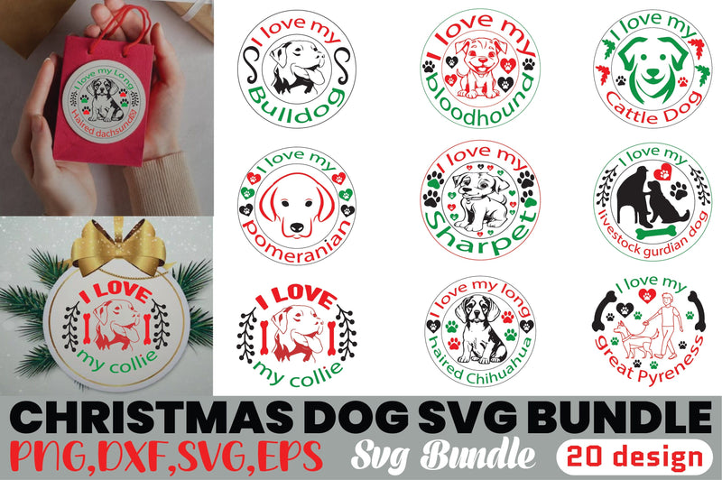 Christmas Dog Svg Bundle SVG Angelina750 