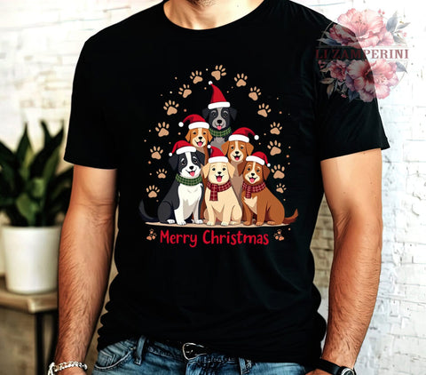 Christmas Dogs, Merry Christmas, PNG Download, Digital Sublimation, Dog Lover Gift, Holiday Decor, Cute Dog Graphics, Festive Pet Design Sublimation Li Zamperini 